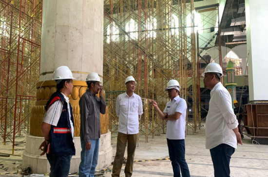 Monitoring Pekerjaan Rehabilitasi Masjid Islamic Center Kabupaten Kampar